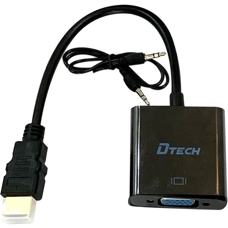 کابل تبدیل HDMI به VGA + کابل صدا DTECH مدل 30010