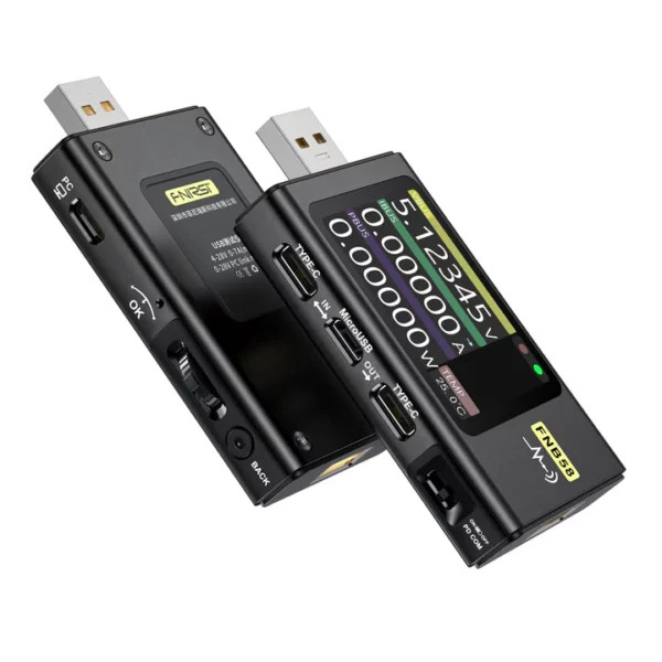 تستر فست شارژ USB (ولتاژ و جریان) FNIRSI مدل FNB58